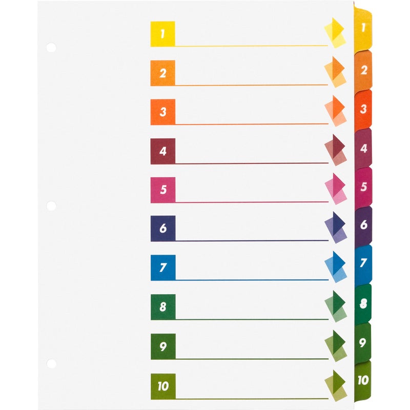 Business Source Color-Coded Table of Contents/Tabs Index Dividers - Image 1